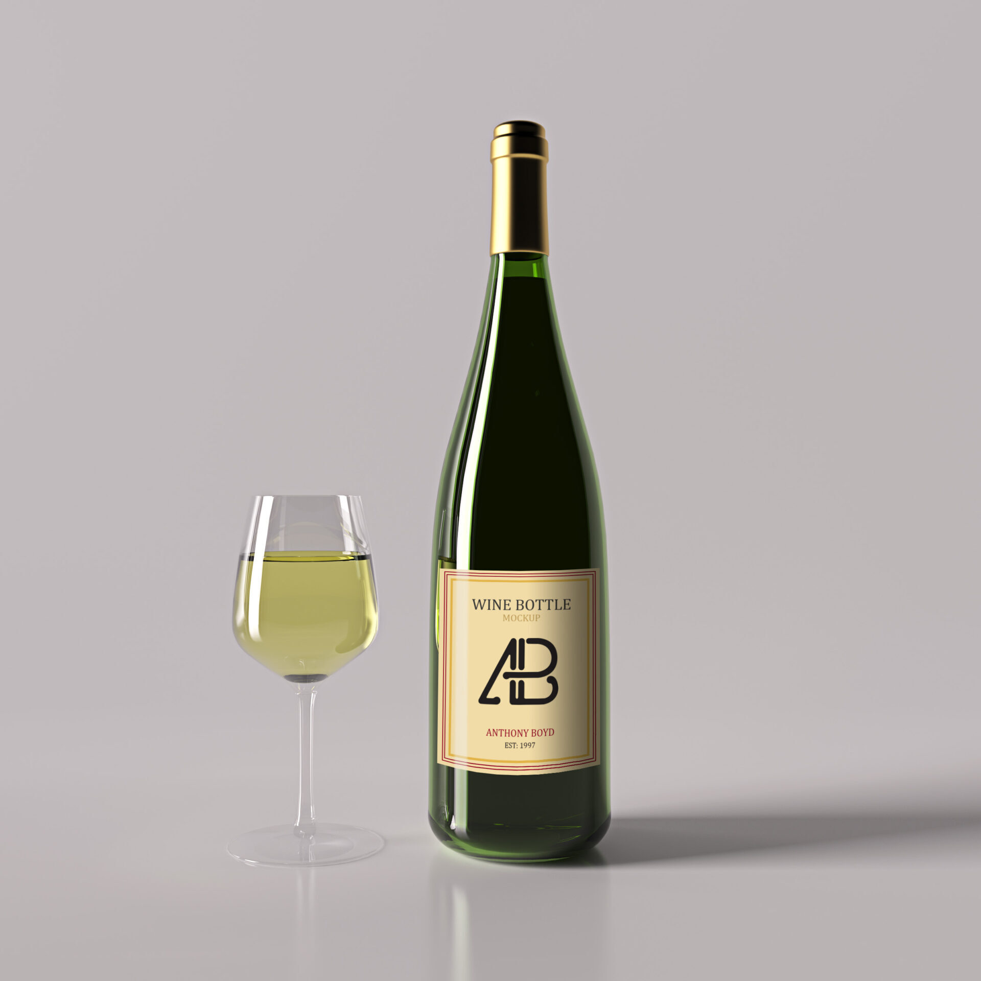 Realistic Wine Bottle Mockup Vol.2 - Anthony Boyd